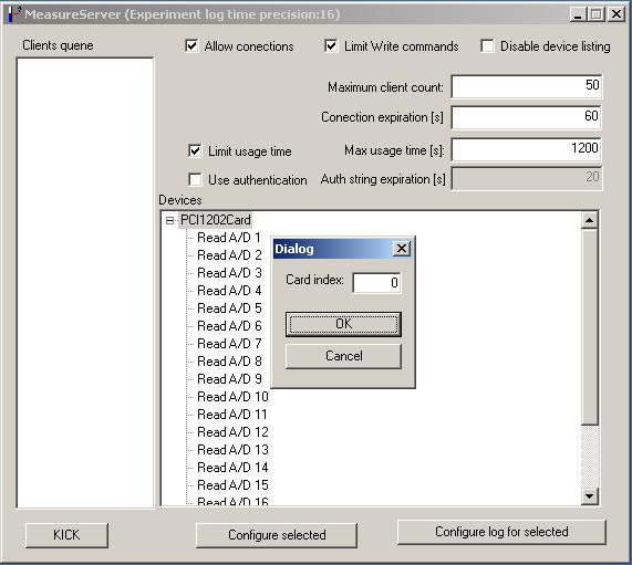 PCI1202CardPlugin konfiguran dialog